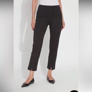 LYSSE Patterned Wisteria Ankle Pant - Navy Criss-Cross  - Size‎ Small